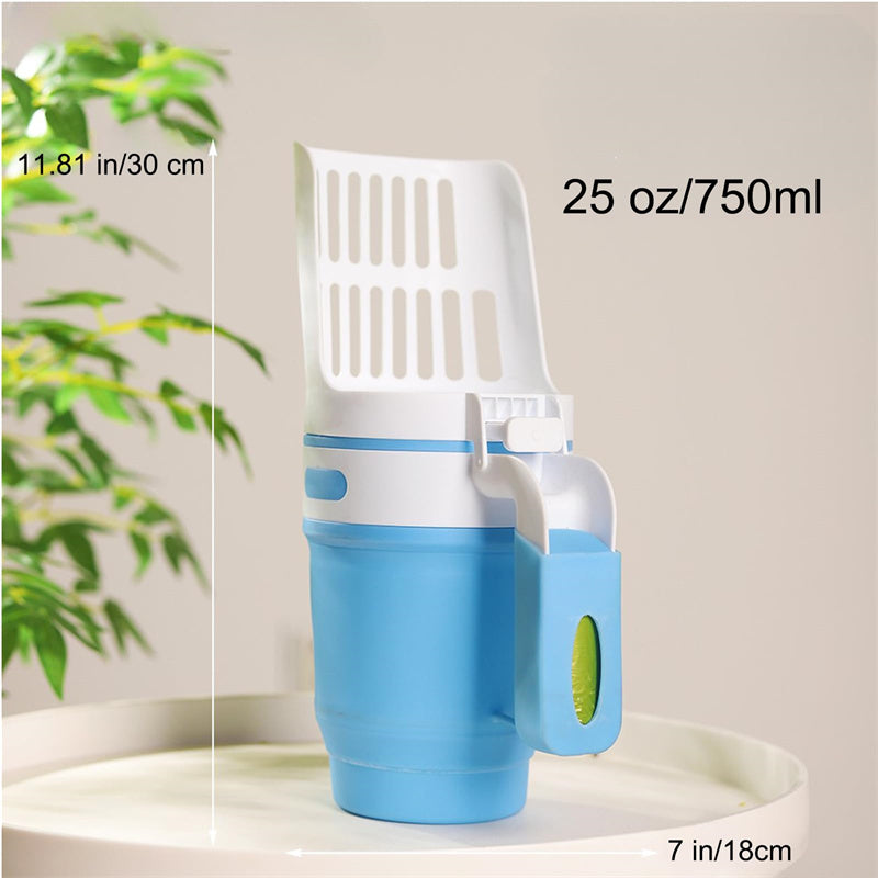 Upgraded Wide Cat Litter Scoop with Refill Bags – Large Self-Cleaning Litter Box Waste Bin System