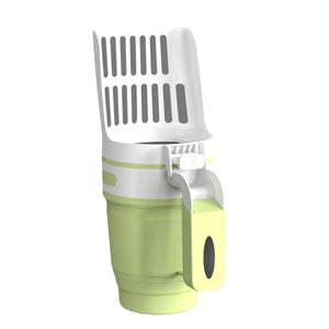 Upgraded Wide Cat Litter Scoop with Refill Bags – Large Self-Cleaning Litter Box Waste Bin System