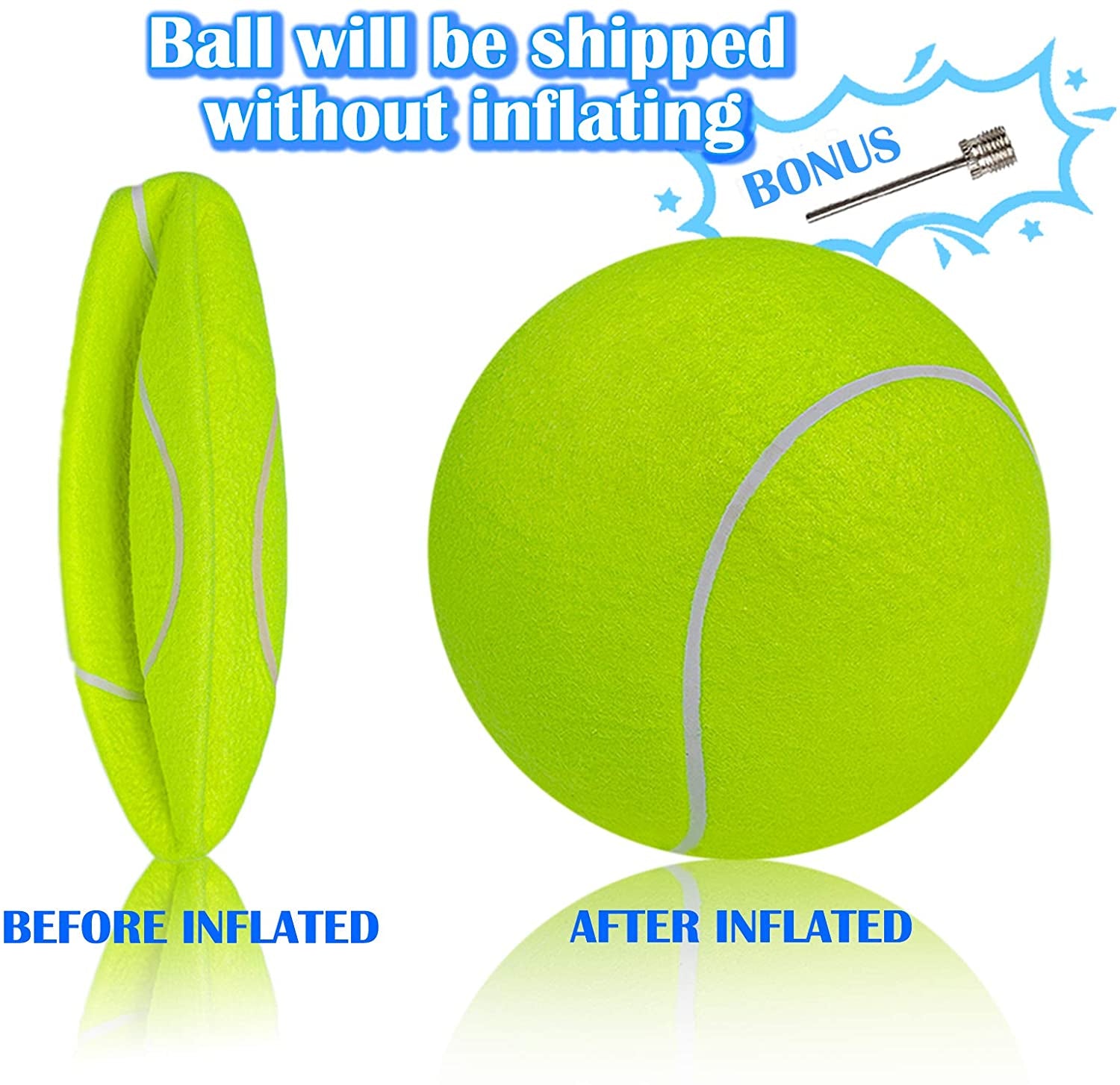 Giant 9.5" Dog Tennis Ball Large Pet for Small Medium Large Dog