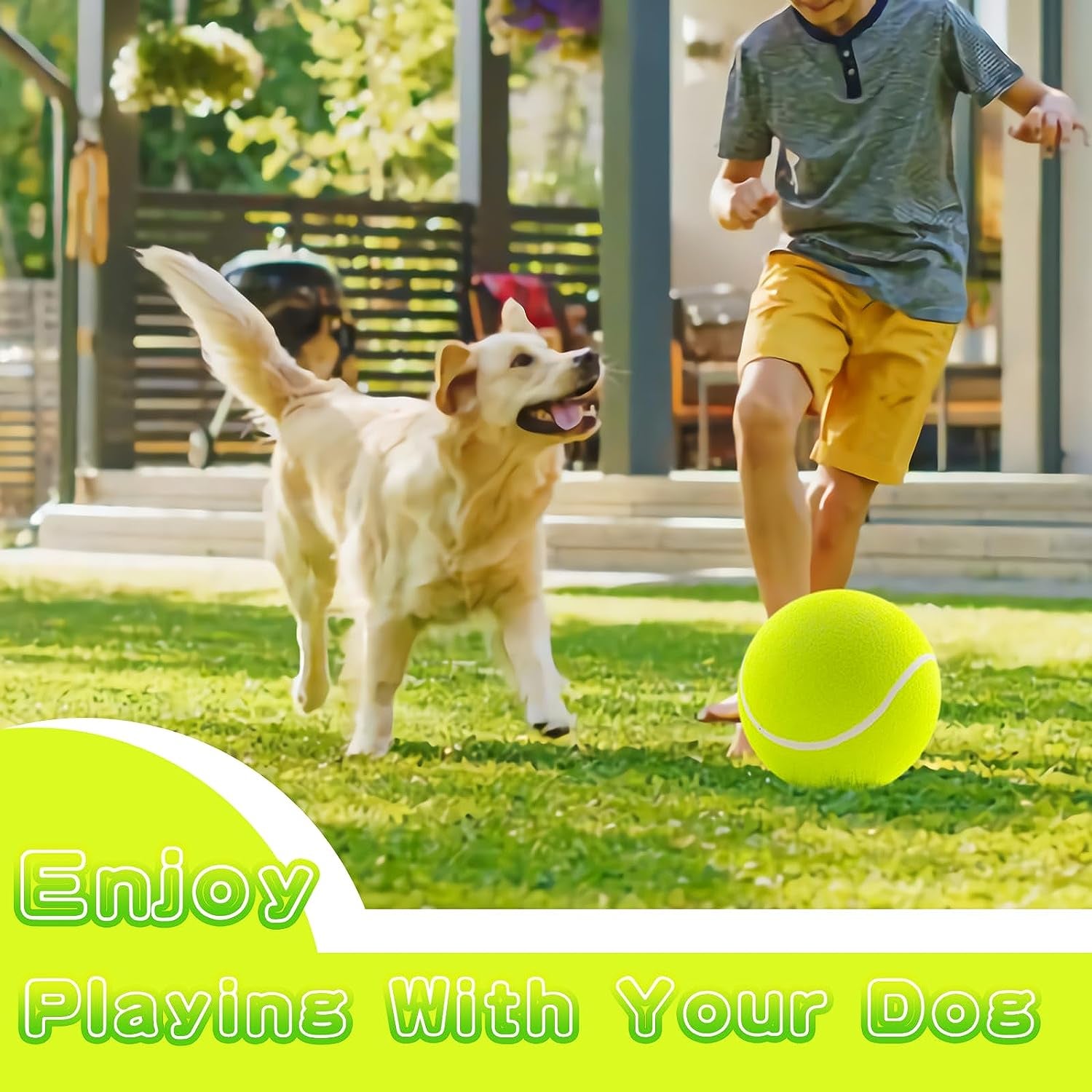 Giant 9.5" Dog Tennis Ball Large Pet for Small Medium Large Dog