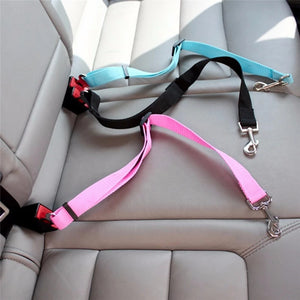 Adjustable Pet Car Seat Belt – Safety Harness Lead Clip for Dogs & Cats