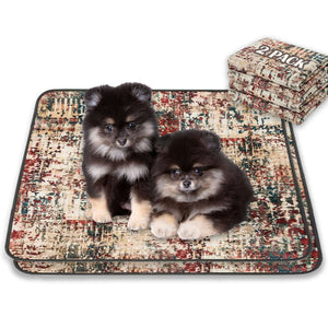 Qeils 2-Pack Washable Dog Pee Pads - Super Absorbent, Leakproof, Non-Slip Training Pads for Crate, Floor, and Couch - Perfect for Puppies and Whelping!
