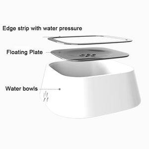 No-Spill Floating Water Bowl – Anti-Wet Mouth Dispenser for Dogs & Cats