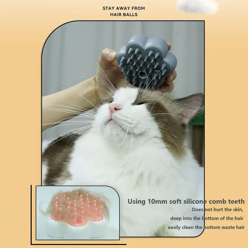 Pet Steam Massage Comb - Relax and Groom Your Pet While Removing Loose Hair!