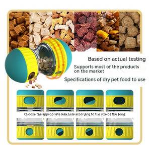 Interactive Food Dispensing Dog Toy – Tumbler Puzzle Feeder for Slow Eating & IQ Boost
