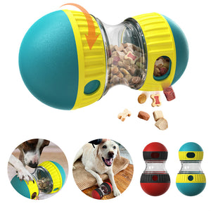 Interactive Food Dispensing Dog Toy – Tumbler Puzzle Feeder for Slow Eating & IQ Boost