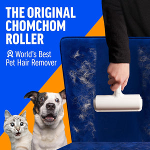 Roller Pet Hair Remover and Reusable Lint Roller -  Cat and Dog Hair Remover for Furniture, Couch, Carpet, Clothing and Bedding - Portable, Multi-Surface Fur Removal Tool