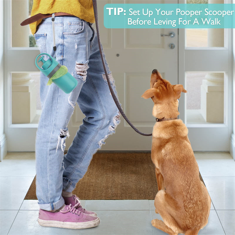 Ultimate Portable Dog Pooper Scooper with Built-In Bag Dispenser - Lightweight Eight-Claw Shovel for Easy Pet Cleanup