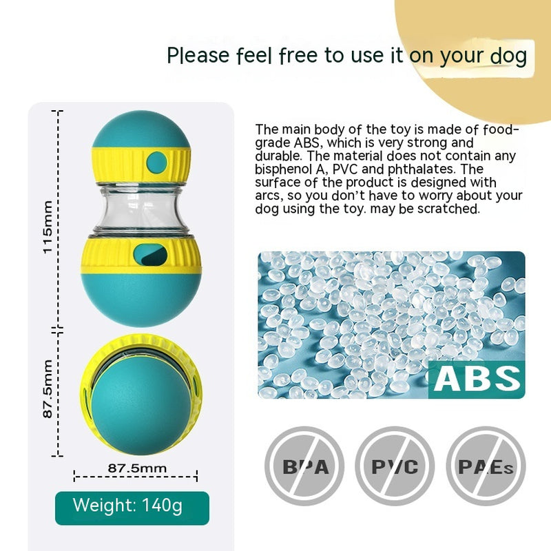 Interactive Food Dispensing Dog Toy – Tumbler Puzzle Feeder for Slow Eating & IQ Boost