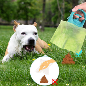 Ultimate Portable Dog Pooper Scooper with Built-In Bag Dispenser - Lightweight Eight-Claw Shovel for Easy Pet Cleanup