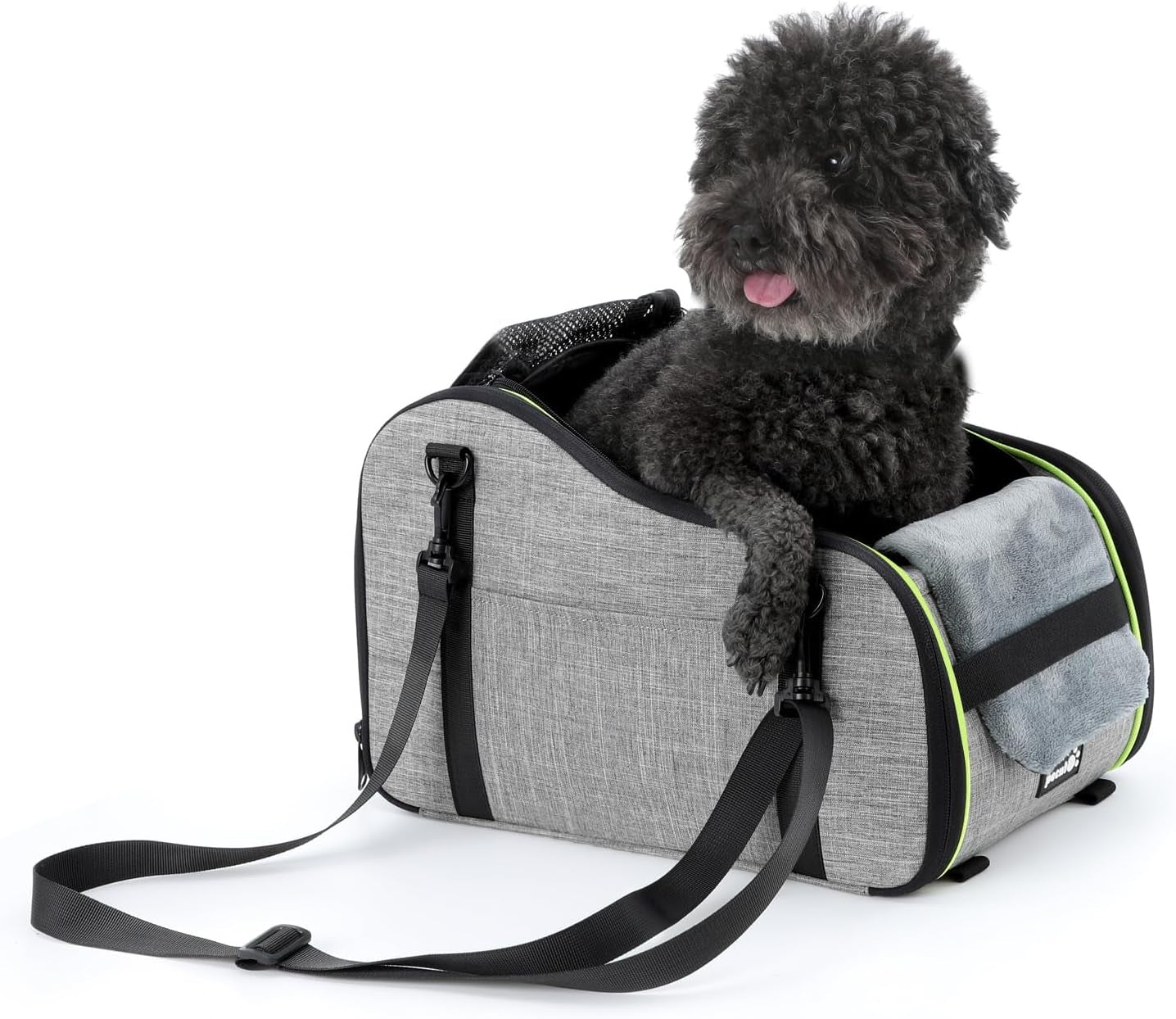 Console Dog Car Seat Dog Armrest Booster Seat, Soft Pad Center Console Dog Car Seat for Puppy, Puppy Car Seat Pet Booster Seat with Safe Strap, Suitable for Small Dog up To11Bls