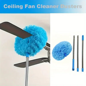Ceiling Fan Cleaner Dusters with Extension Pole Dust Removal Brush Removable Ceiling and Fan Duster Ceiling Fan Cleaning Tool