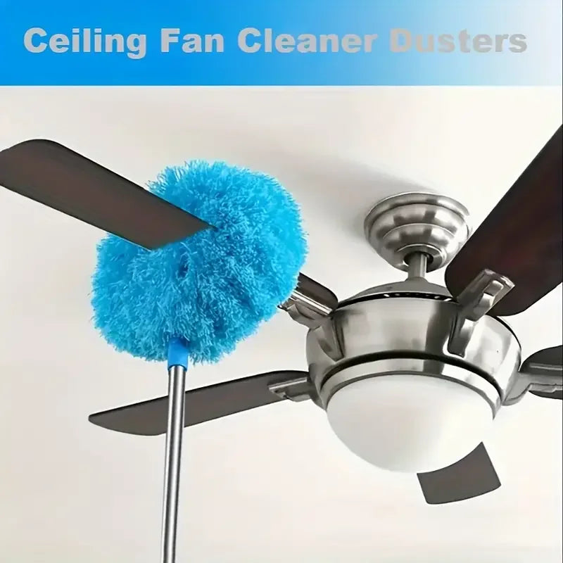 Ceiling Fan Cleaner Dusters with Extension Pole Dust Removal Brush Removable Ceiling and Fan Duster Ceiling Fan Cleaning Tool