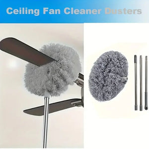 Ceiling Fan Cleaner Dusters with Extension Pole Dust Removal Brush Removable Ceiling and Fan Duster Ceiling Fan Cleaning Tool