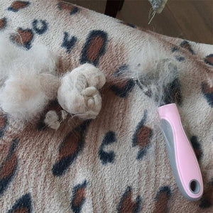 2-Sided Deshedding & Dematting Brush – Pet Grooming Rake for Dogs & Cats