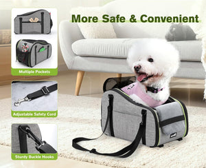 Console Dog Car Seat Dog Armrest Booster Seat, Soft Pad Center Console Dog Car Seat for Puppy, Puppy Car Seat Pet Booster Seat with Safe Strap, Suitable for Small Dog up To11Bls