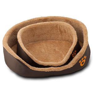 Soft Warm Wool Dog Bed round Shape Pet Sofa