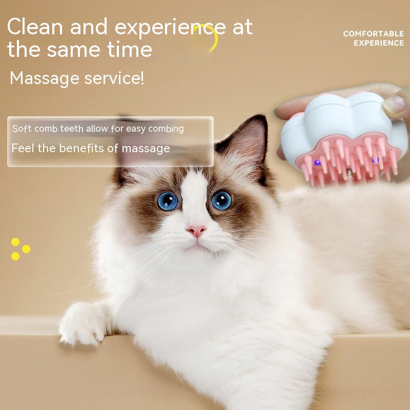 Pet Steam Massage Comb - Relax and Groom Your Pet While Removing Loose Hair!